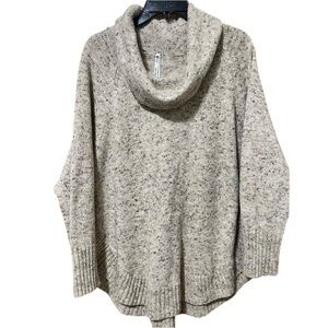 Leo & Nicole Zaryn Cotton Blend Cowl Neck Poncho Pullover Sweater Size 2X